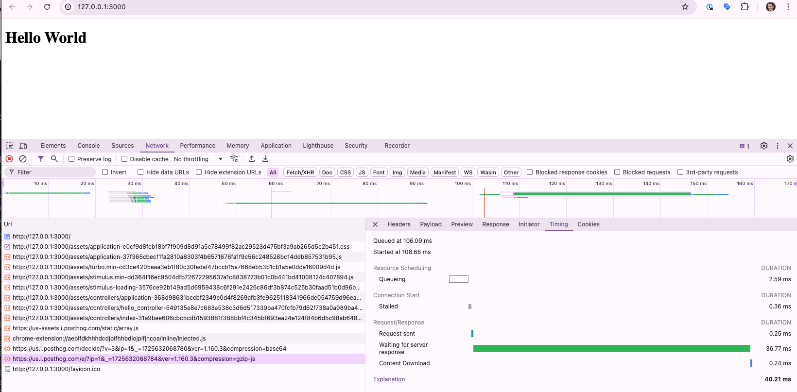 page speed of using Posthog directly